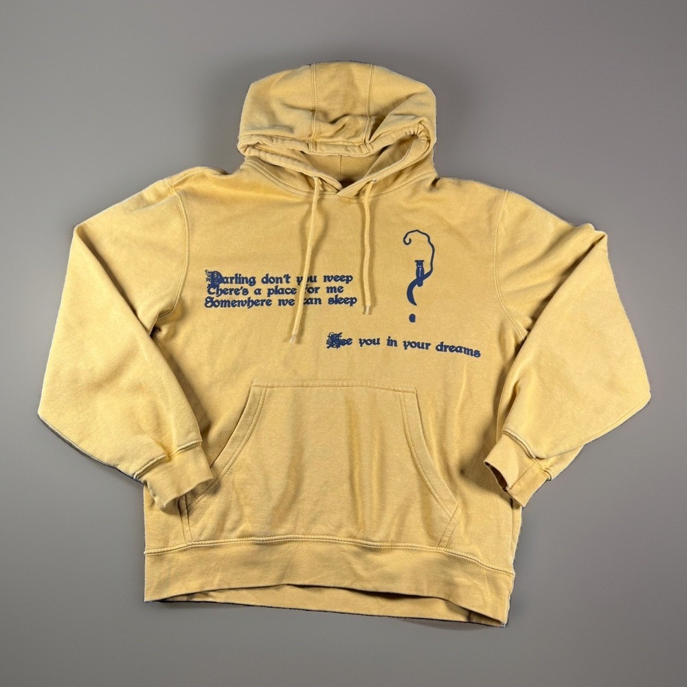 Halsey Tour Hoodie Dreams Darling 2022 M Gold Yellow Pullover Graphic